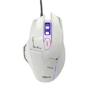 E-Blue Mouse Mazer, 2500 DPI, optikai, 6 tl., 1 kerék, vezetékes USB, fehér, játék
